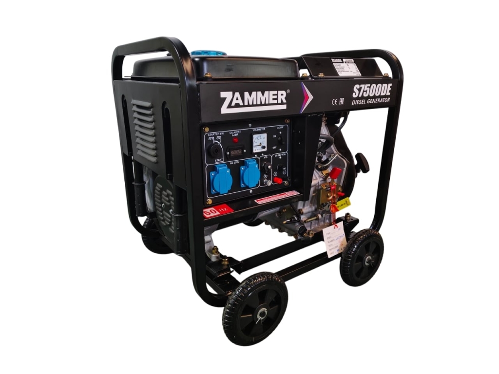 Генератор дизельный ZAMMER S7500DE - 5кВт